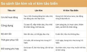 Ảnh 2: So Sánh Lăn Kim và Vi Kim Tảo Biển