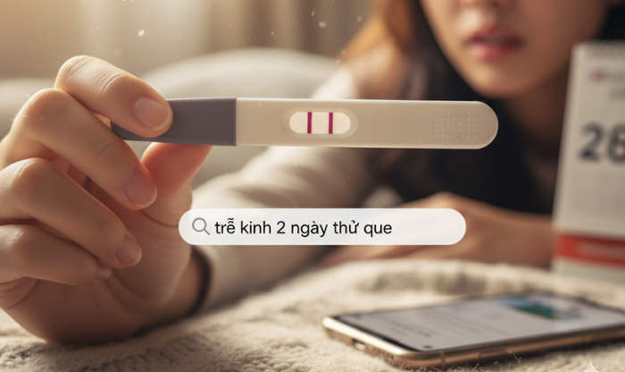 Trễ kinh 2 ngày thử que được chưa? Thời điểm thử thai chính xác