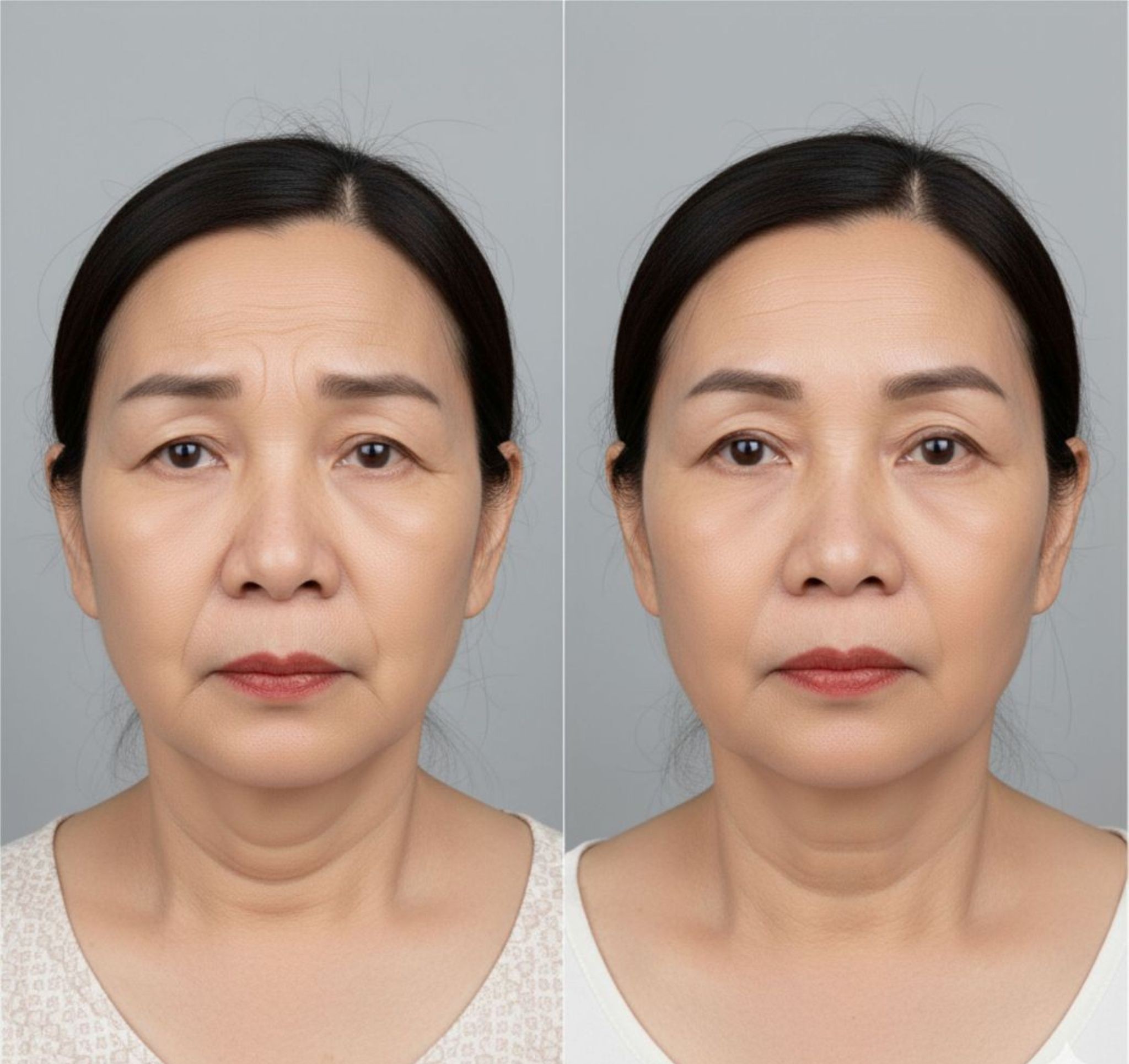 Mình họa trước và sau khi nâng cung mày tại SP79