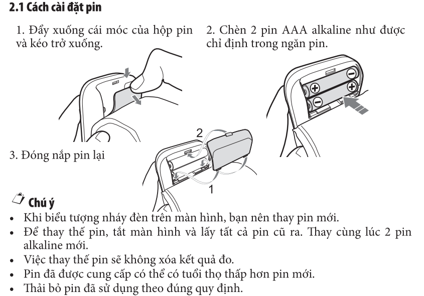 máy omron 6161 không lên nguồn cách lắp pin aaa