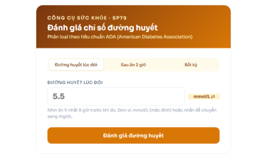 công cụ đánh giá chỉ số đường huyết sp79
