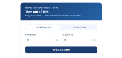 công cụ tính chỉ số bmi trực tuyến phòng khám đa khoa sp79