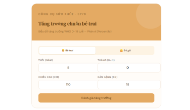 công cụ tham khảo tăng trường chuẩn bé trai bé gái sp79 who