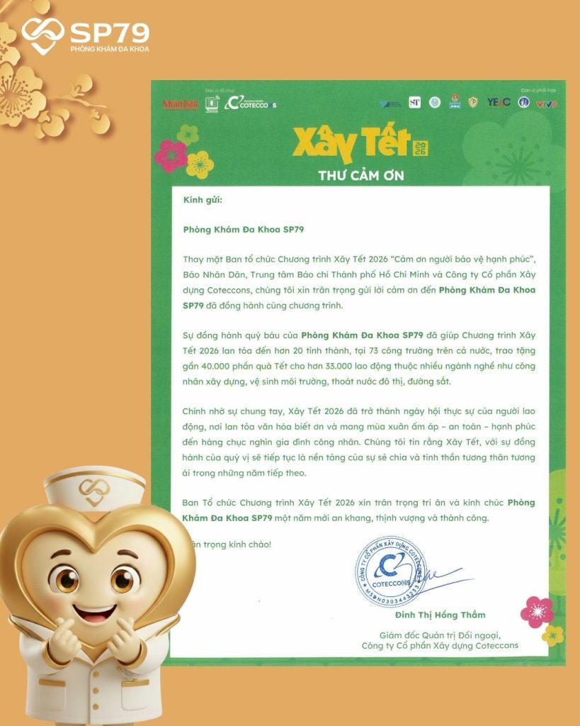 thư cảm ơn xây tết coteccons phòng khám đa khoa sp79