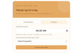 công cụ tính giờ ngủ lý tưởng sp79